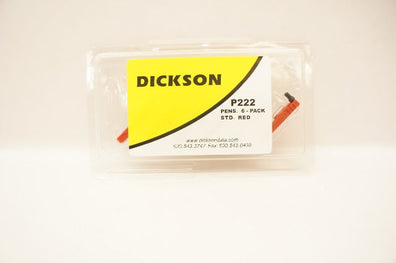 DICKSON P222 Pens STD, Red - Pack of 6